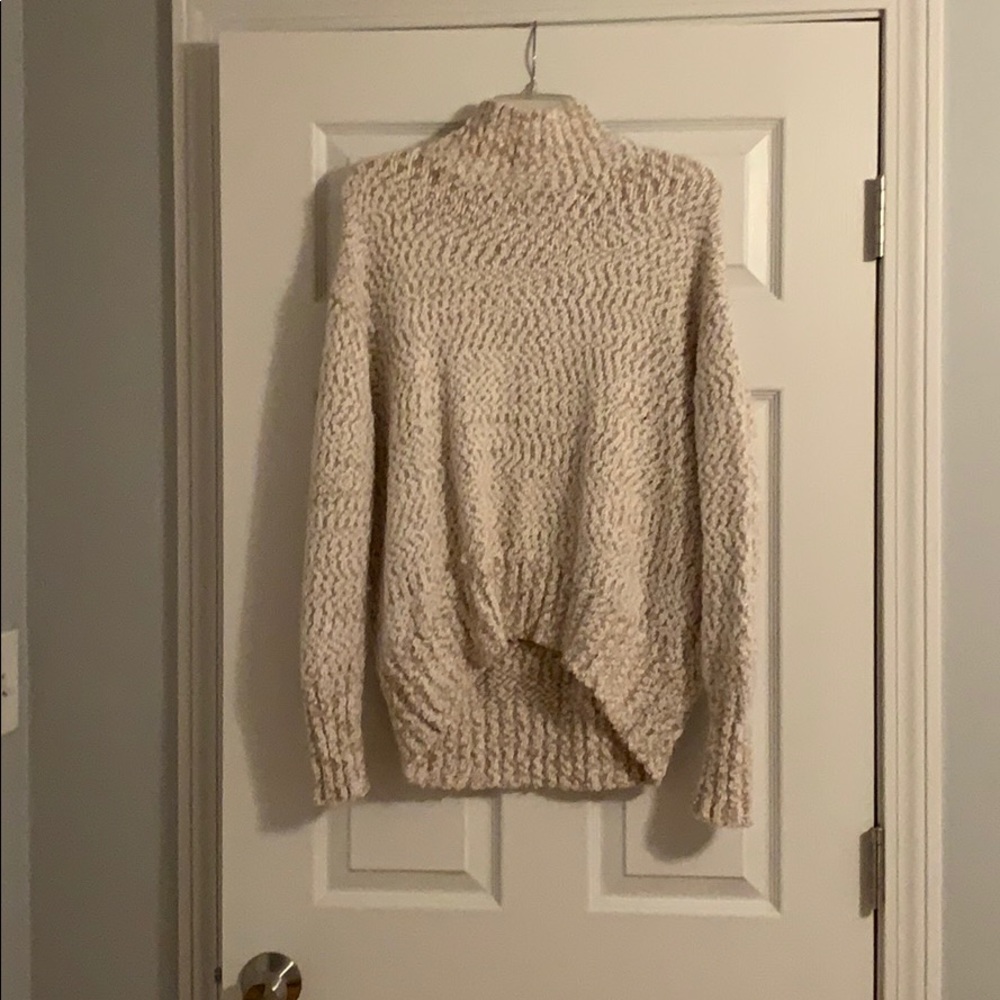 Cream and Brown Mark Sweater